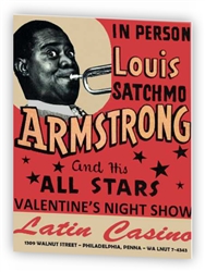 Vintage Louis Satchmo Armstrong at Philadelphia Latin Casino Poster from www.retrophilly.com