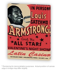 Vintage Louis Satchmo Armstrong at Philly Latin Casino Poster from www.retrophilly.com