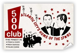 Vintage Frank Sinatra & Dean Martin at Ataltnic City's famed 500 Club Poster www.retrophilly.com