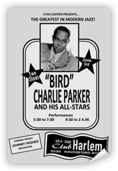 Vintage Charlie Parker at Philly's Club Harlem Poster from www.retrophilly.com