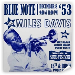 Vintage 1953 Miles Davis at The Blue Note Poster from www.retrophilly.com