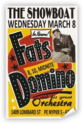 Vintage Fats Domino 1961 Philadelphia Showboat Poster from www.retrophilly.com