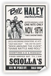 Vintage Bill Haley & The Comets Sciolla's Poster from www.retrophilly.com