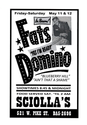 Vintage Fats Domino at Sciolla's Poster from www.retrophilly.com