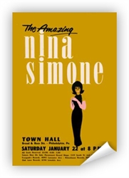 Vintage Nina Simone at Town Hall Poster from www.retrophilly.com