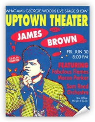 Vintage James Brown Philly Uptown Theater Poster from www.retrophilly.com