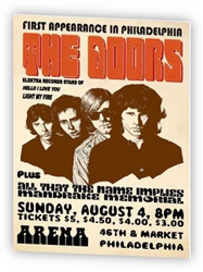 Vintage Doors at Philadelphia Arena '68 Poster from www.retrophilly.com