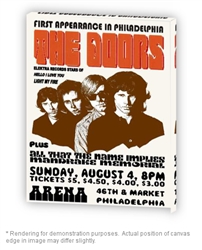 Vintage Doors Philadelphia Arena '68 Stretched Canvas Poster from www.retrophilly.com