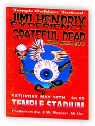 Jimi Hendrix & Grateful Dead at Temple Stadium Poster from www.retrophilly.com