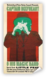Vintage Captain Beefheart at University of Penn '72 Poster from www.retrophilly.com