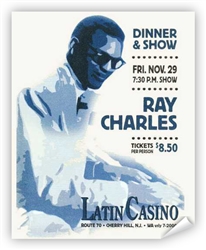 Vintage Ray Charles Latin Casino Poster from www.retrophilly.com
