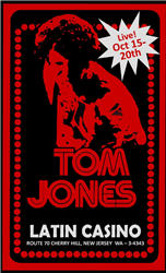 Vintage Tom Jones Latin Casino Poster from www.retrophilly.com