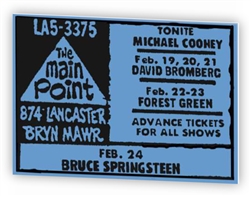 Vintage Bruce Springsteen at the Main Point Poster from www.retrophilly.com