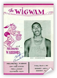 Vintage Wilt Chamberlain 100 Point Game Program Poster from www.retrophilly.com