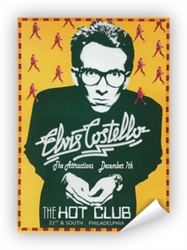 Vintage Elvis Costello at The Hot Club Poster from www.retrophilly.com