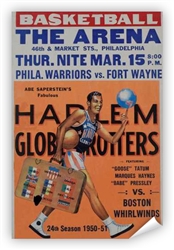 Vintage 1951 Harlem Globetrotters Philadelphia Poster from www.retrophilly.com