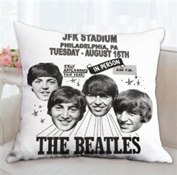 Vintage Beatles 1966 Philadelphia JFK Stadium Throw Pillow from www.retrophilly.com