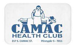 Vintage Camac Health Club Philadelphia Bath Mat from www.RetroPhilly.com