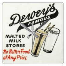 Vintage Dewey's Restaurant Clock from www.retrophilly.com