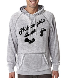 Vintage Philadelphia Hanging Sneakers Fashion Hoody from www.retrophilly.com