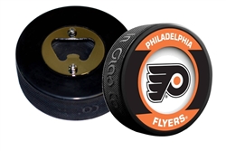 Authentic NHL Flyers Puck Bottle Opener from www.retrophilly.com
