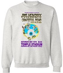 Vintage Jimi Hendrix & Grateful Dead at Temple Stadium Tee from www.RetroPhilly.com