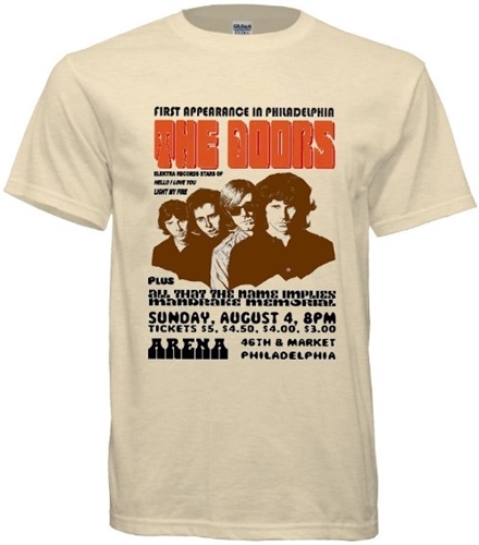 bijgeloof bijvoeglijk naamwoord licht Vintage Doors Philadelphia Arena '68 Concert T-Shirt - RetroPhilly.com