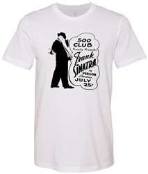 Vintage billboard Frank Sinatra at Atlantic City's 500 Club t-shirt exclusively from www.retrophilly.com