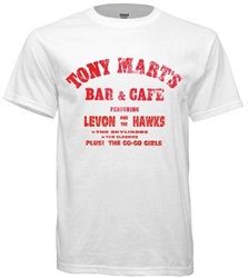 vintage Tony Marts showbar, Somers Point, NJ t-shirt featuring Levon Helm & The Hawks exclusively from www.retrophilly.com