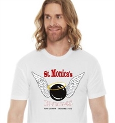 Vintage St. Monica's South Philadelphia Bowling T-Shirt from www.retrophilly.com