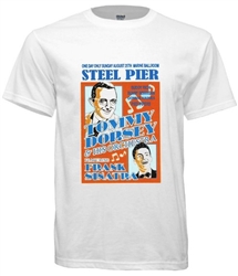 Vintage Frank Sinatra and Tommy Dorsey Orchestra at Steel Pier in Atlantic City t-shirt from www.retrophilly.com