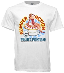 Vintage Wolfie's Pennyland Atlantic City Pinball t-shirt from www.retrophilly.com