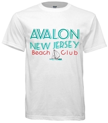 Vintage Avalon, New Jersey Beach Club Tee from www.retrophilly.com