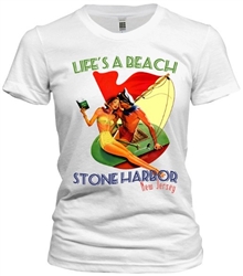 Vintage Life's a Beach at Stone Harbor, New Jersey Tee from www.retrophilly.com