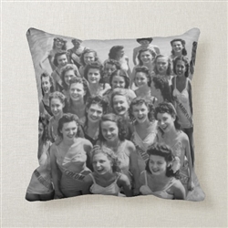 Vintage Atlantic City Miss Americas Throw Pillow from www.retrophilly.com