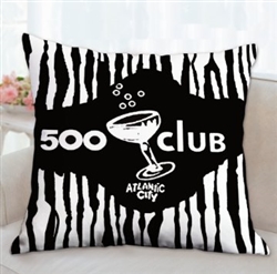 Vintage 500 Club Throw Pillow from www.retrophilly.com