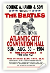 Vintage Beatles Atlantic City 1964 Poster from www.retrophilly.com