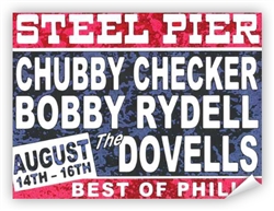 Vintage Checker, Rydell & Dovells Steel Pier Poster from www.retrophilly.com