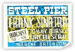 Vintage Sinatra & Dorsey Steel Pier Poster from www.retrophilly.com