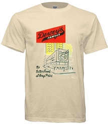 vintage t-shirt design for Deweys famous restaurant chain in Philadelphia from www.retrophilly.com