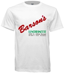 Vintage legendary Barson's luncheonette West Philadelphia t-shirt from www.retrophilly.com