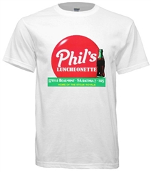 retro t-shirt design from landmark west philadelphia hangout Phil's Luncheonette