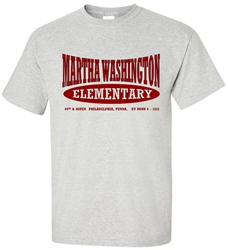 Vintage Martha Washington Elementary Philadelphia Old School T-Shirt from www.retrophilly.com