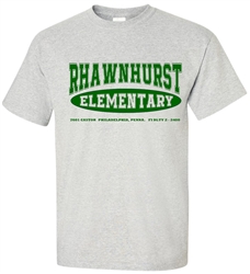 Vintage Rhawnhurst Elementary School Philadelphia old school T-Shirt from www.retrophilly.com