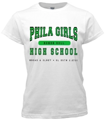 Philadelphia Girls High Old School T-Shirt from www.retrophilly.com