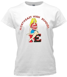 Vintage Northeast High Girl Booster Tee from www.retrophilly.com