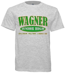 Vintage Wagner Junior High Old School T-Shirt from www.RetroPhilly.com
