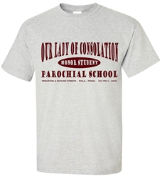 Our Lady of Consolation Parochial Philadelphia Old School T-Shirt from www.RetroPhilly.com