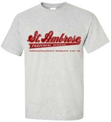 St Ambrose Parochial Philadelphia old school t-shirt from www.retrophilly.com