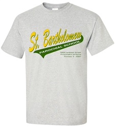 St. Bartholomew Parochial Philadelphia Old School T-Shirt from www.RetroPhilly.com